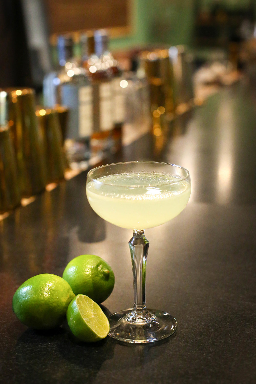 GIMLET   2 oz Corgi Spirits Pembroke Gin  0.75 oz lime juice  0.75 oz simple syrup  Fill a shaker with ice, add all ingredients and shake vigorously. Double strain into a coupe glass.